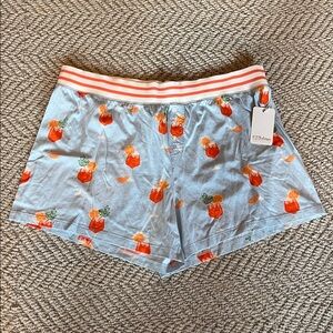 NWT PJ Salvage - Light Blue Aperol Spritz pajama shorts - sizE XL
